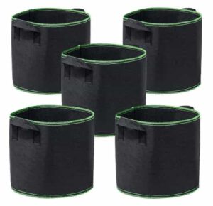 Garden4ever 5 Pack 30 Gallon Fabric Grow Bags with Handle