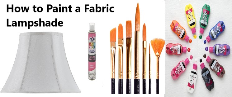 How to Paint a Fabric Lampshade