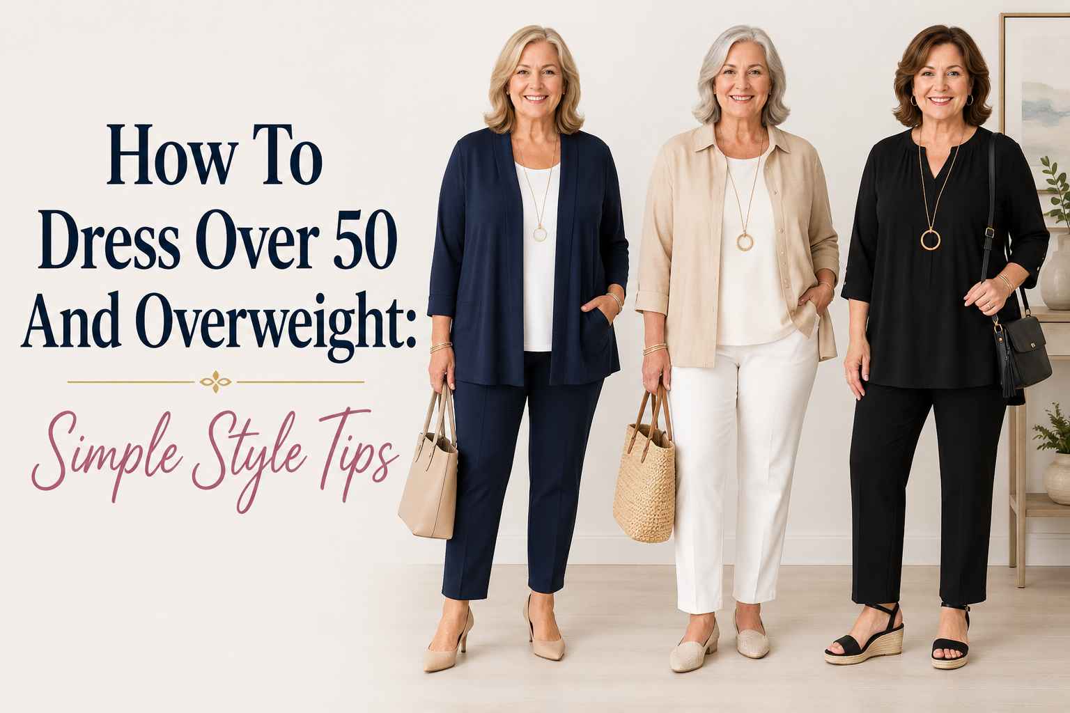 How To Dress Over 50 And Overweight: Simple Style Tips