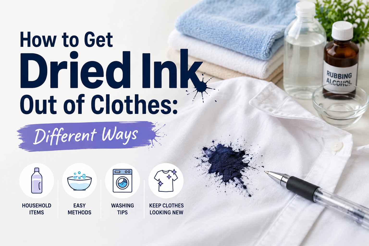How to Get Dried Ink Out of Clothes: Different Ways