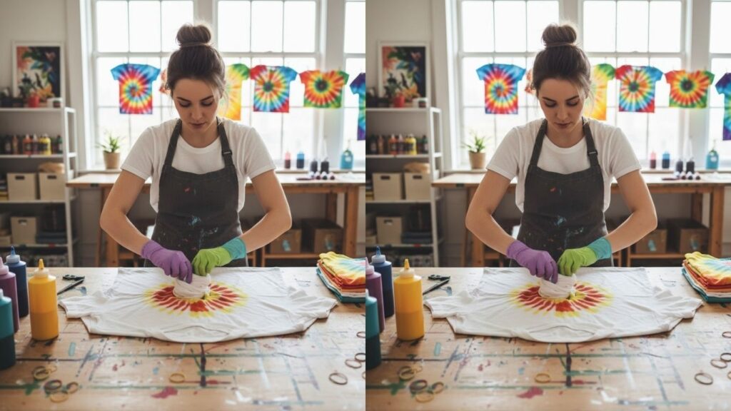 How to Fold a Shirt for Tie Dying