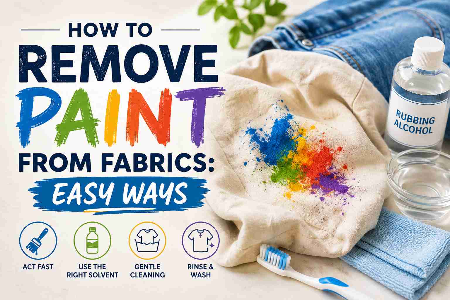 How to Remove Paint from Fabrics: Easy Ways