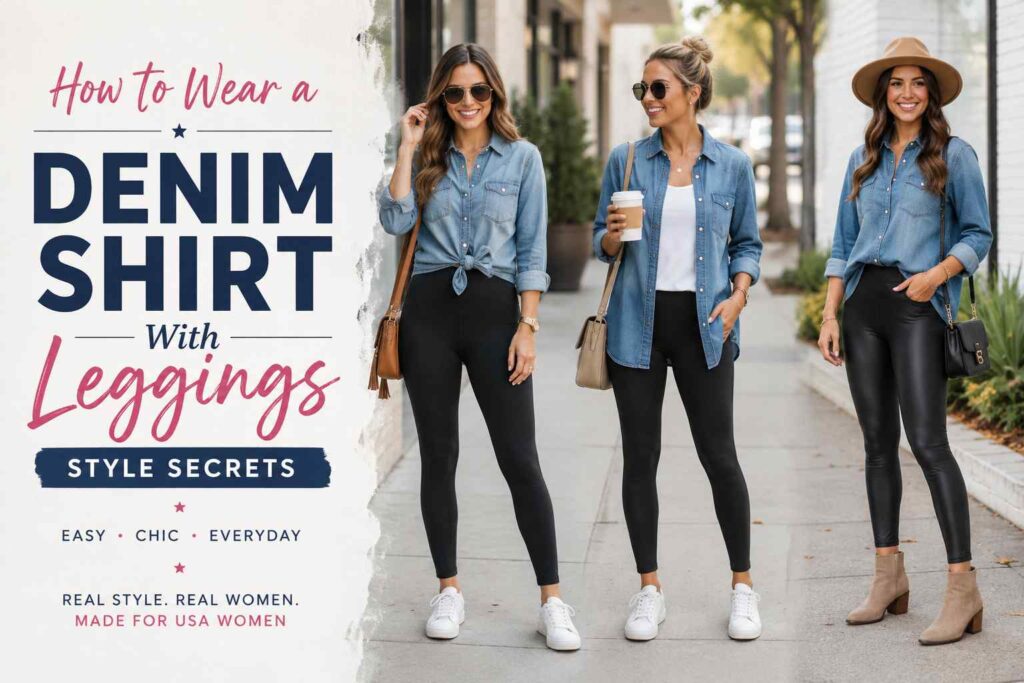 How to Wear a Denim Shirt With Leggings