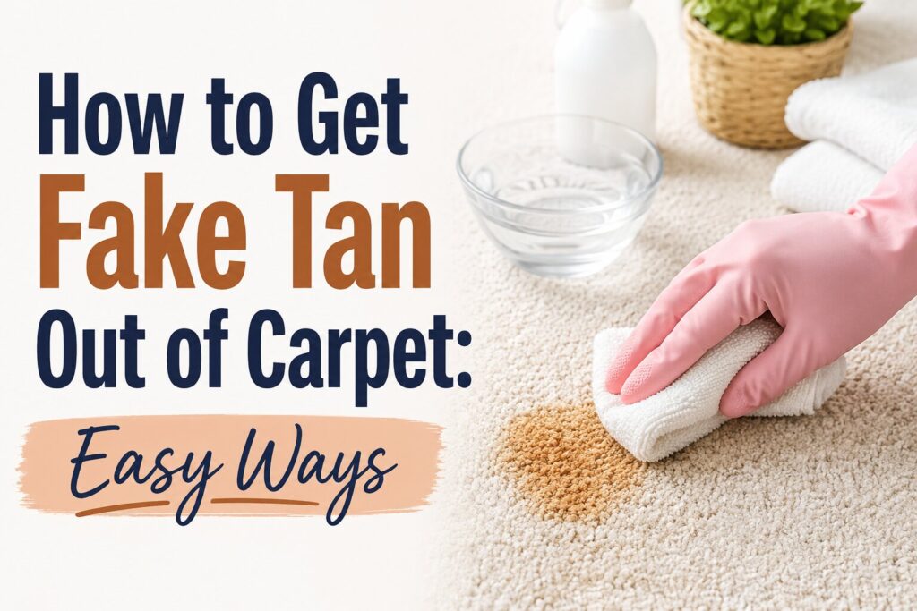 How to Get Fake Tan Out of Carpet