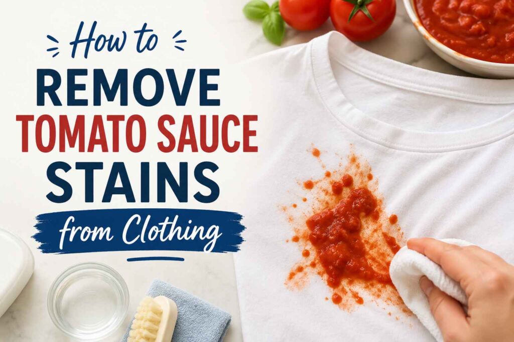 Remove Tomato Sauce Stains from Clothing