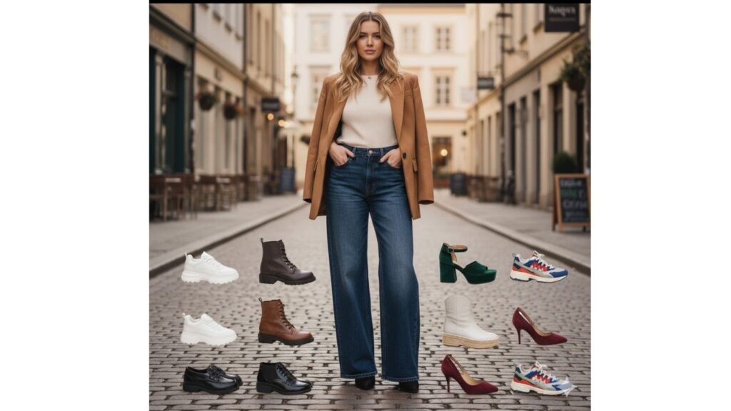 Shoes to Wear with Wide-Leg Jeans