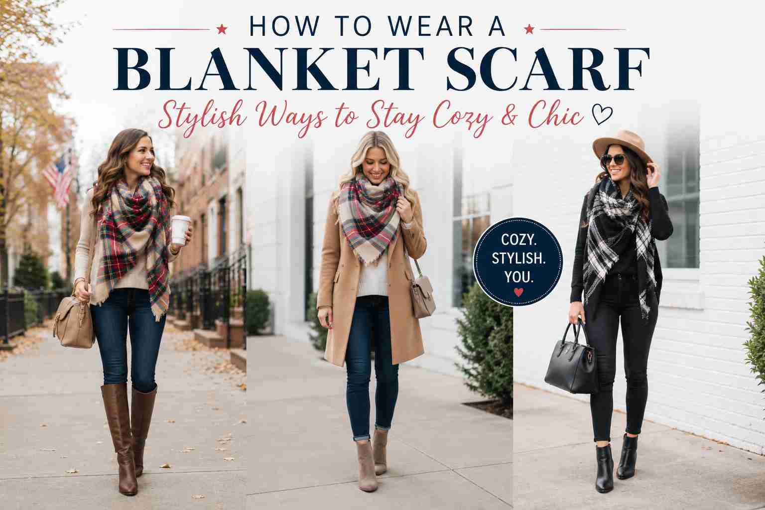 How to Wear a Blanket Scarf