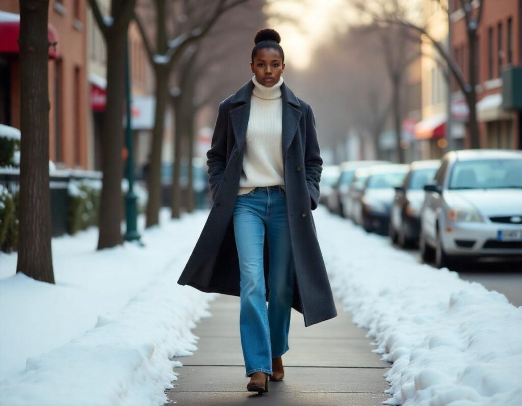 Wide-Leg Jeans Outfit Winter