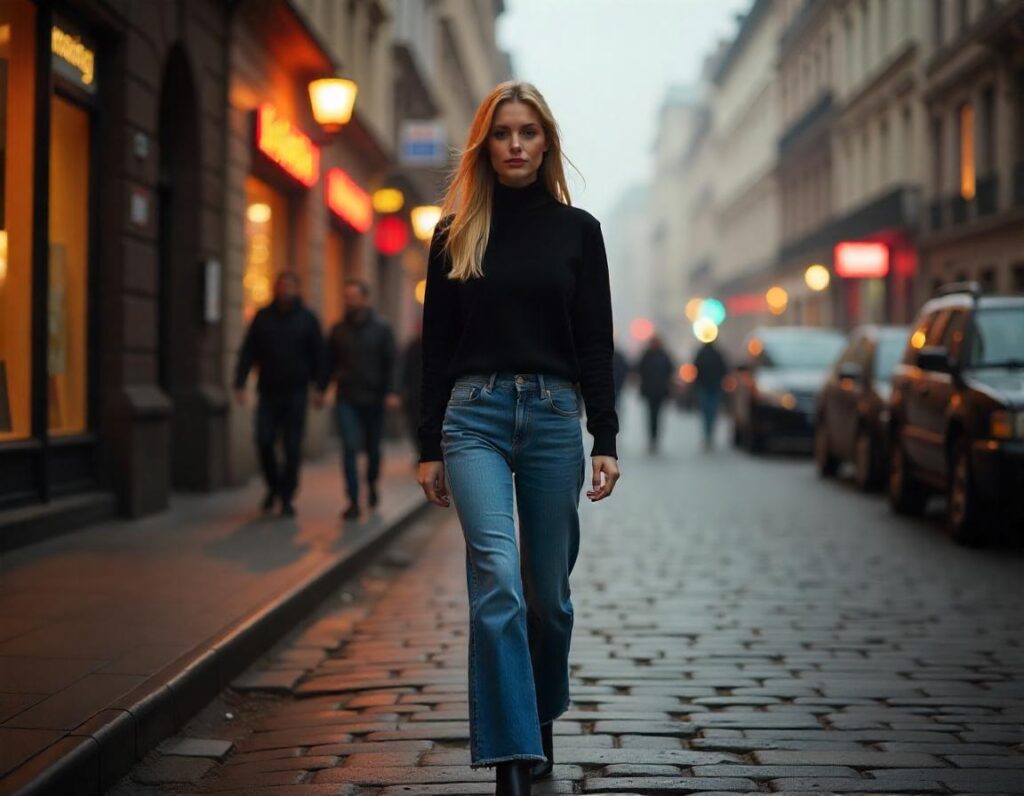 wide leg jeans outfit casual