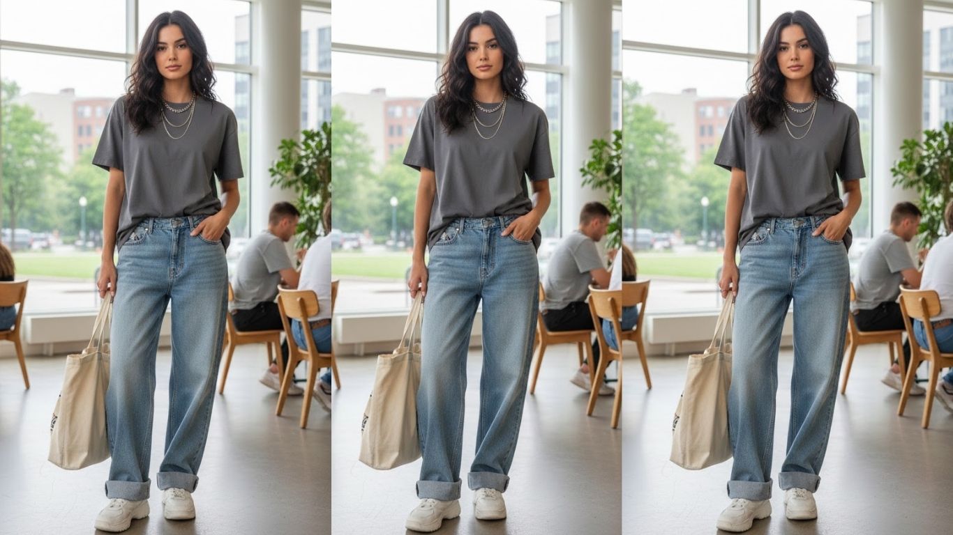 15 Baggy Jeans and Oversized T-Shirt: Streetwear & Chic Looks