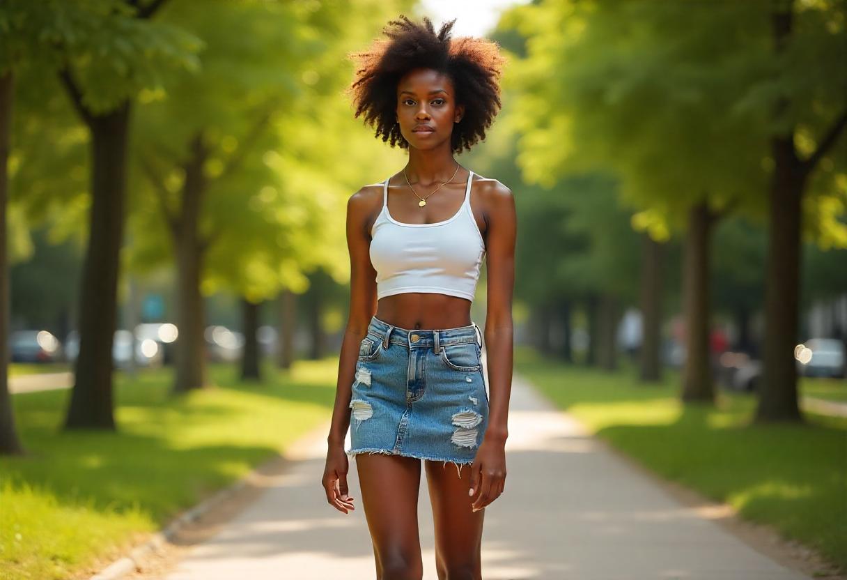 jeans skirt outfit ideas
