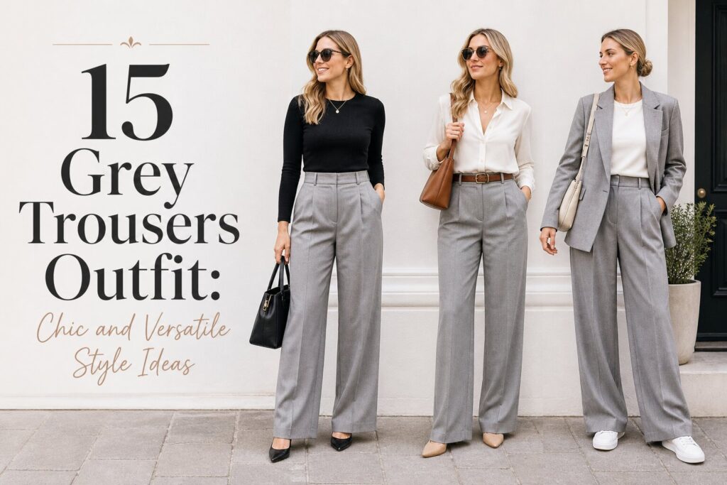 15 Grey Trousers Outfits