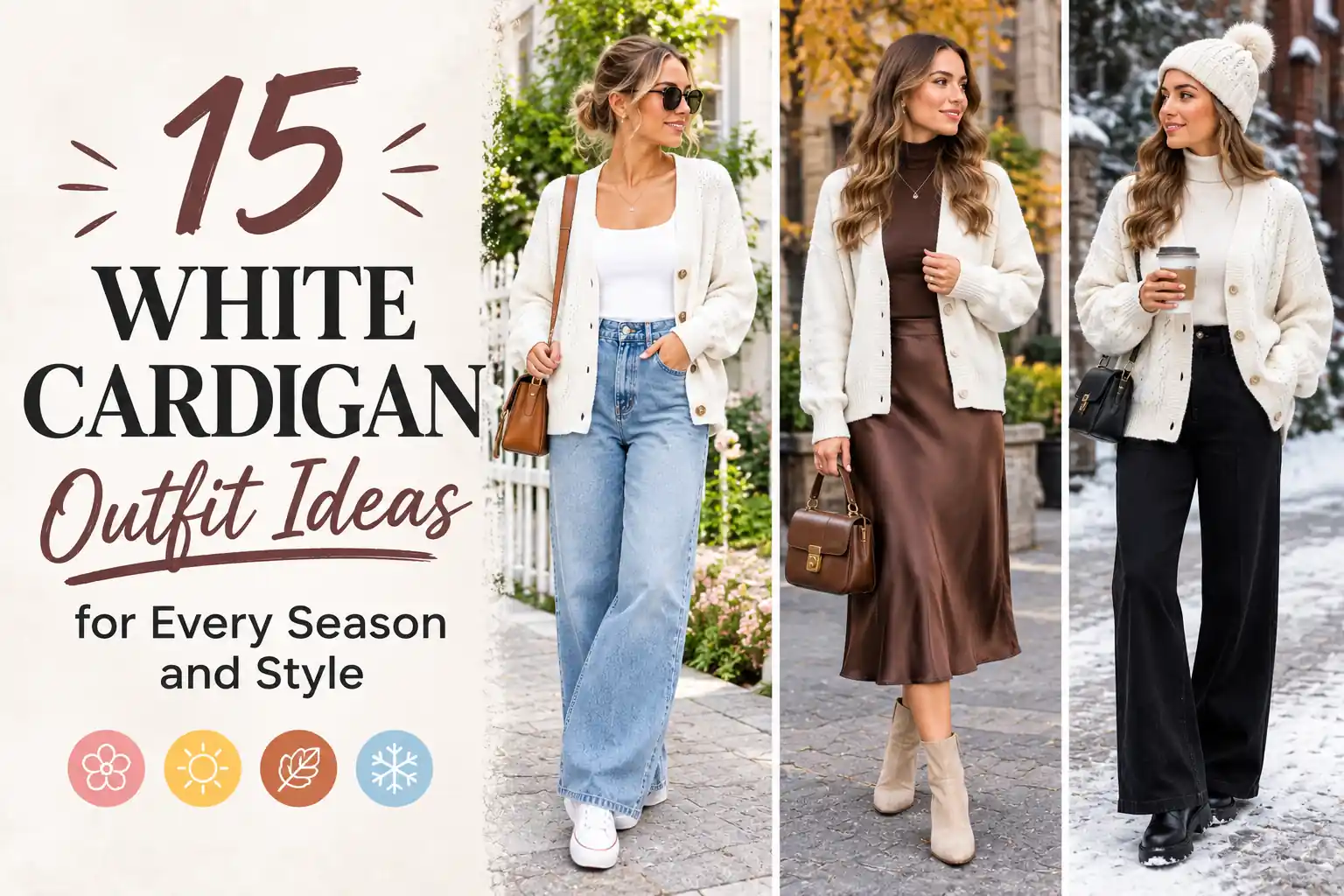15 White Cardigan Outfit Ideas for Every Season and Style