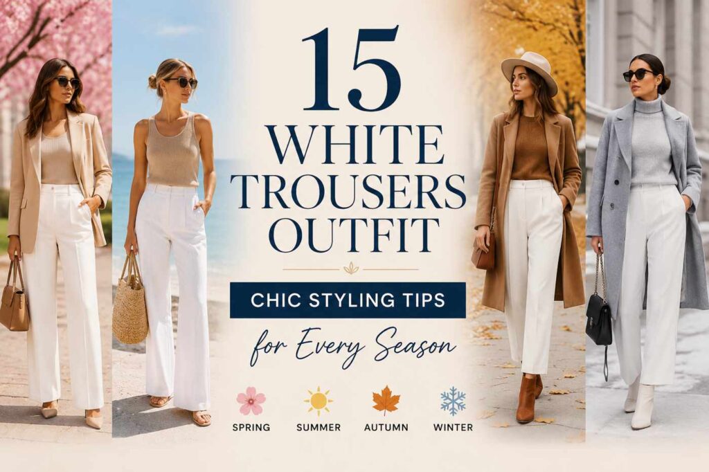 15 White Trousers Outfits