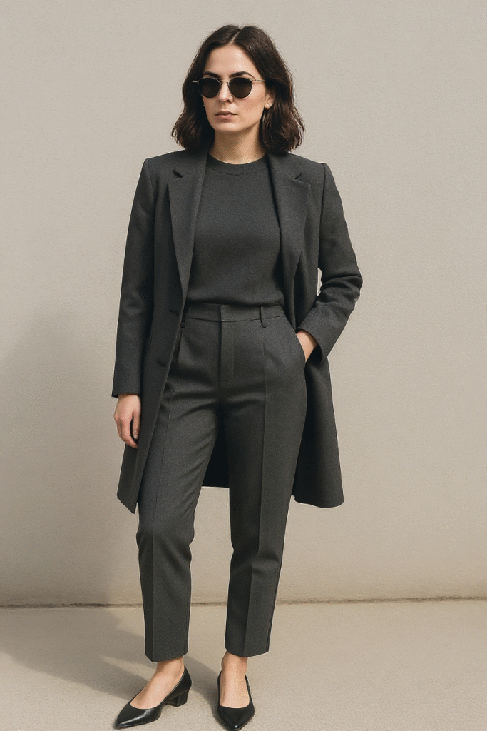 Grey Trousers with a Monochrome Look