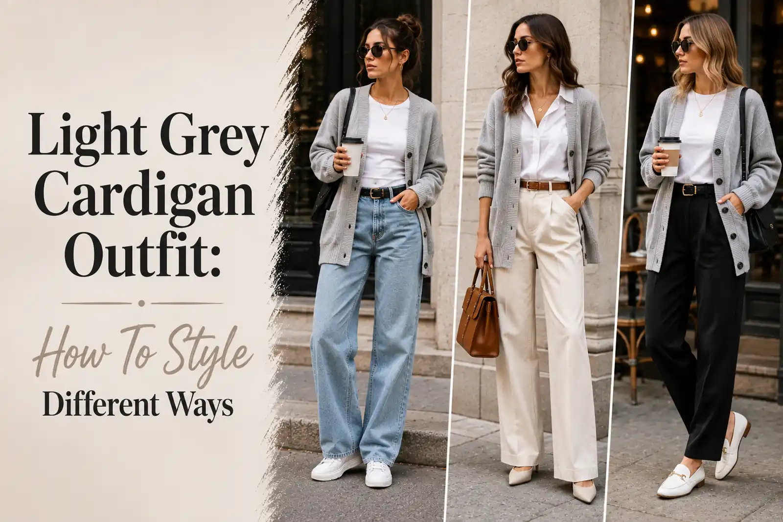 Light Grey Cardigan Outfit: How To Style Different Ways