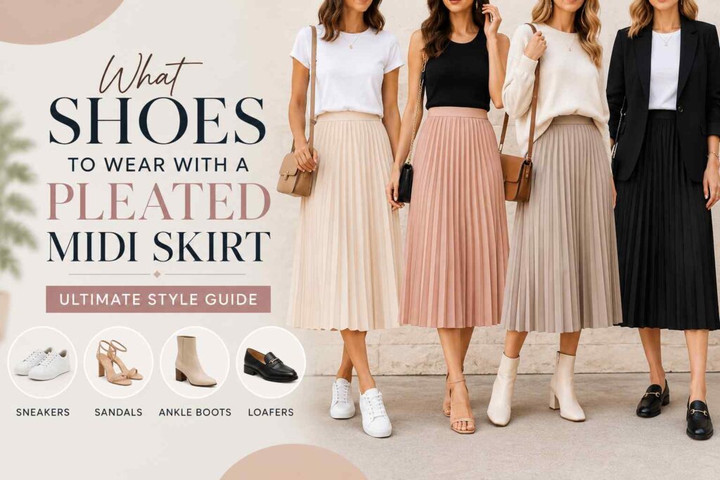What Shoes to Wear with a Pleated Midi Skirt