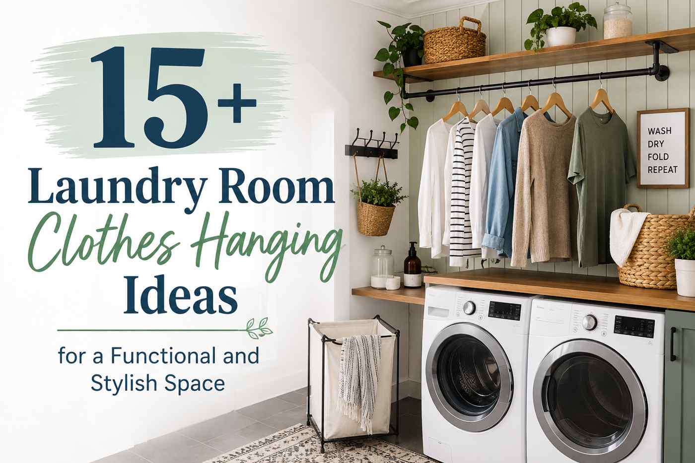 15+ Laundry Room Clothes Hanging Ideas for a Functional and Stylish Space