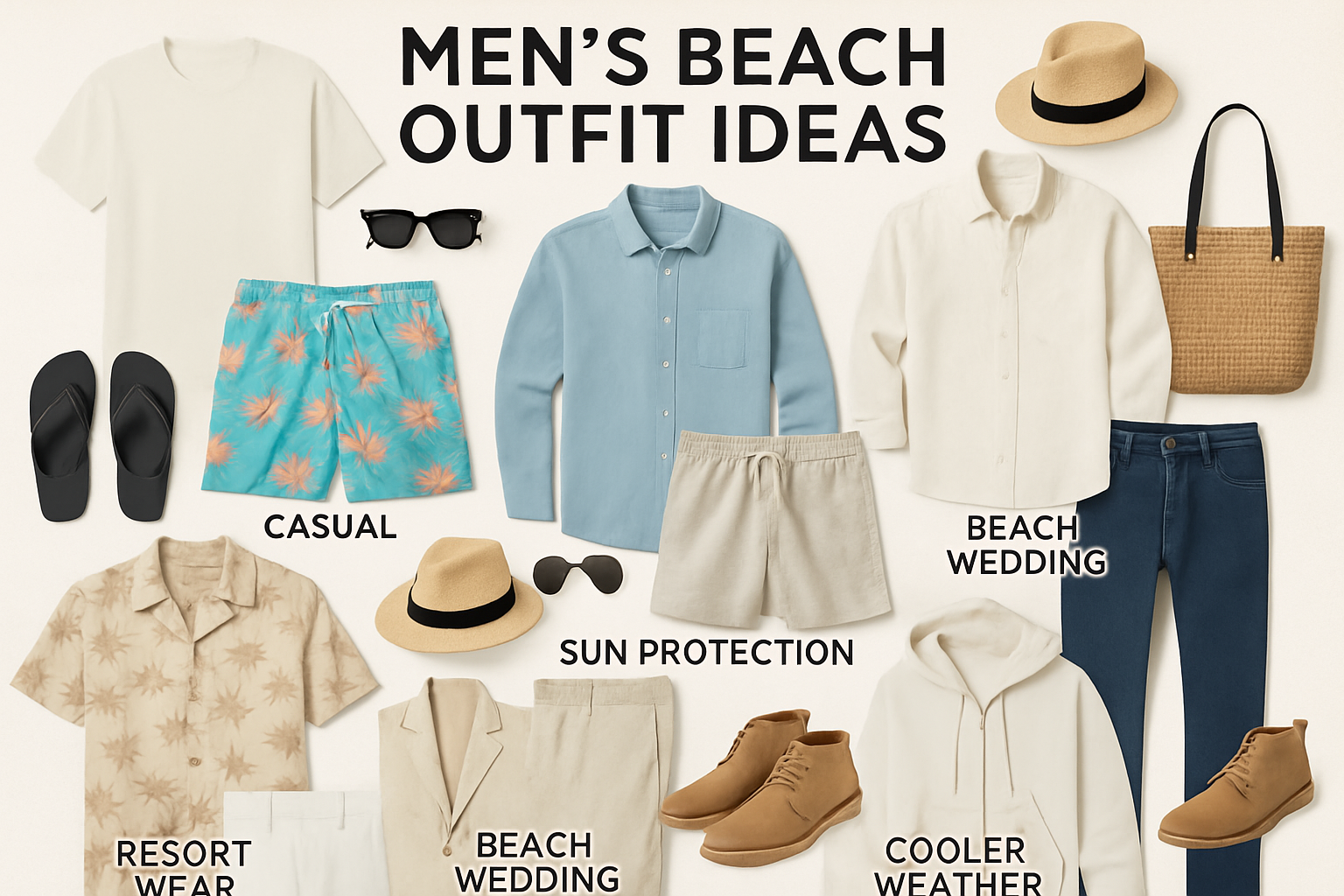 men’s beach outfit ideas for every season and style