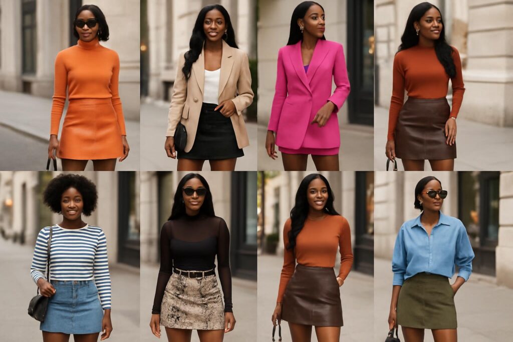 Mini Skirt Outfit Black Women