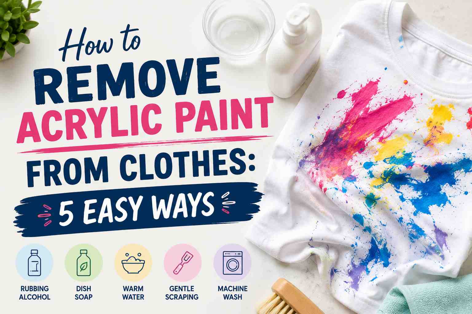 How to Remove Acrylic Paint from Clothes: 5 Easy Ways