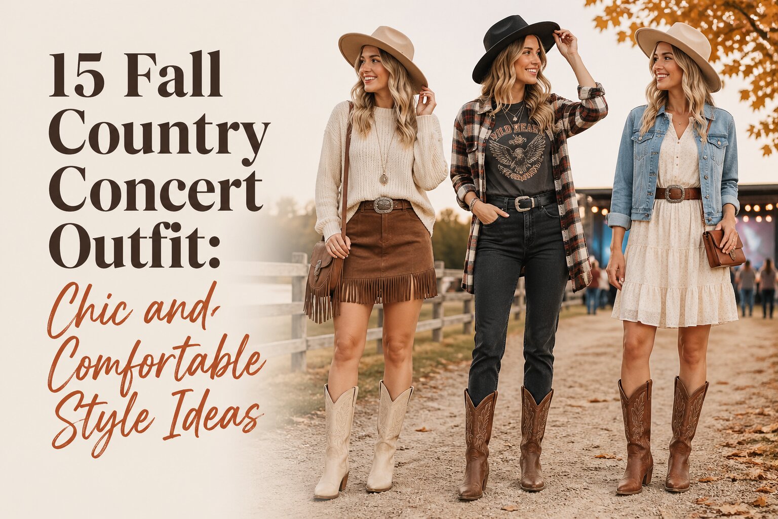 15 Fall Country Concert Outfit: Chic and Comfortable Style Ideas