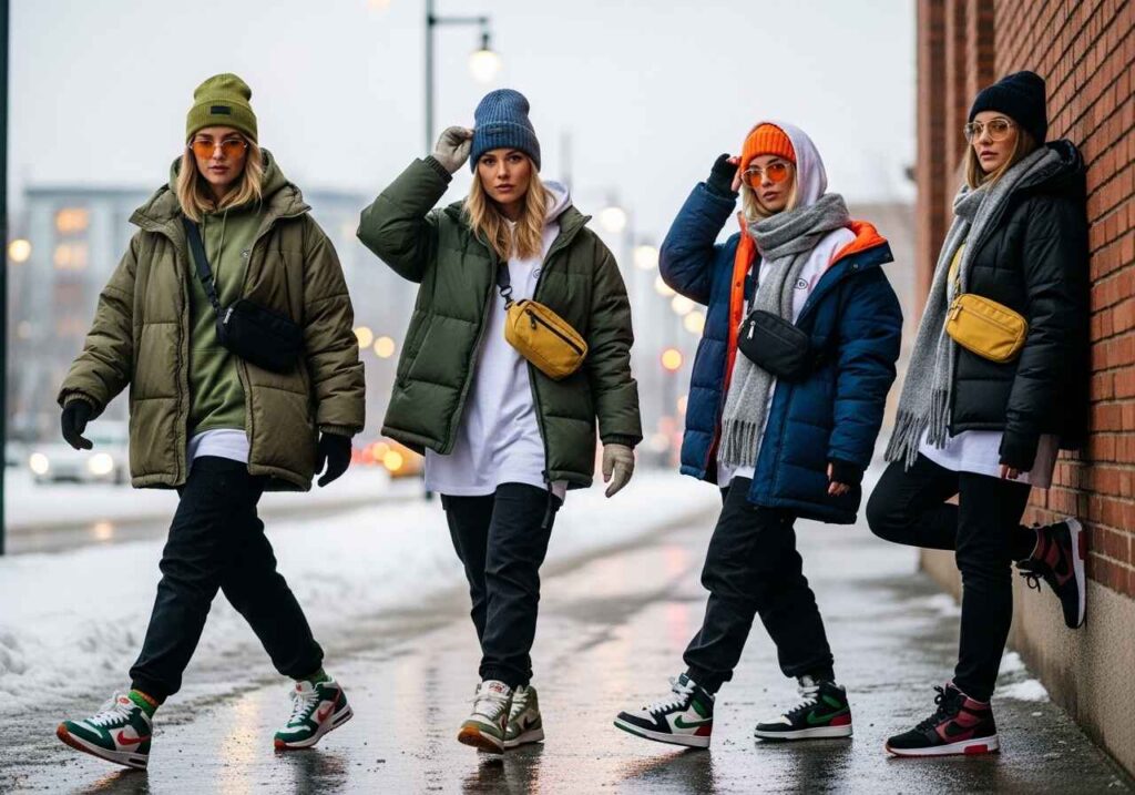 Streetwear Fashion Women Street Styles Outfit Casual Winter
