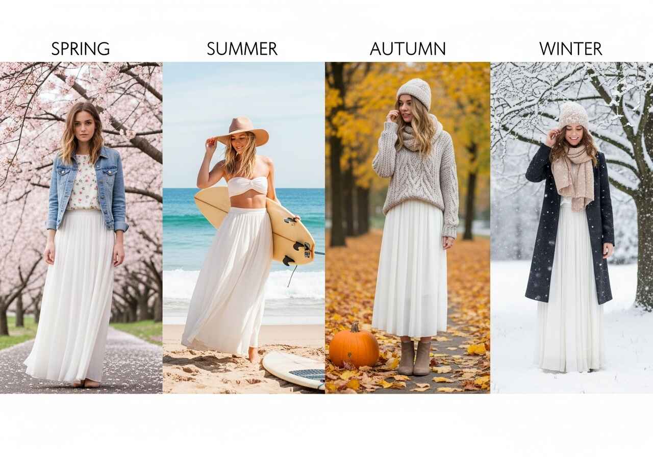 19 White Maxi Skirt Outfits: Elegant Styling Ideas for Every Season