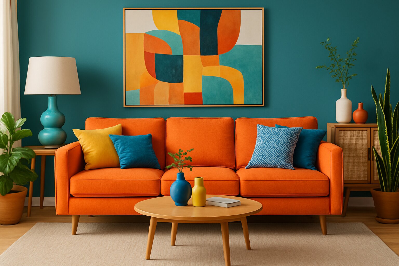 30+ Orange Sofa Living Room Ideas: Bright, Bold, and Beautiful