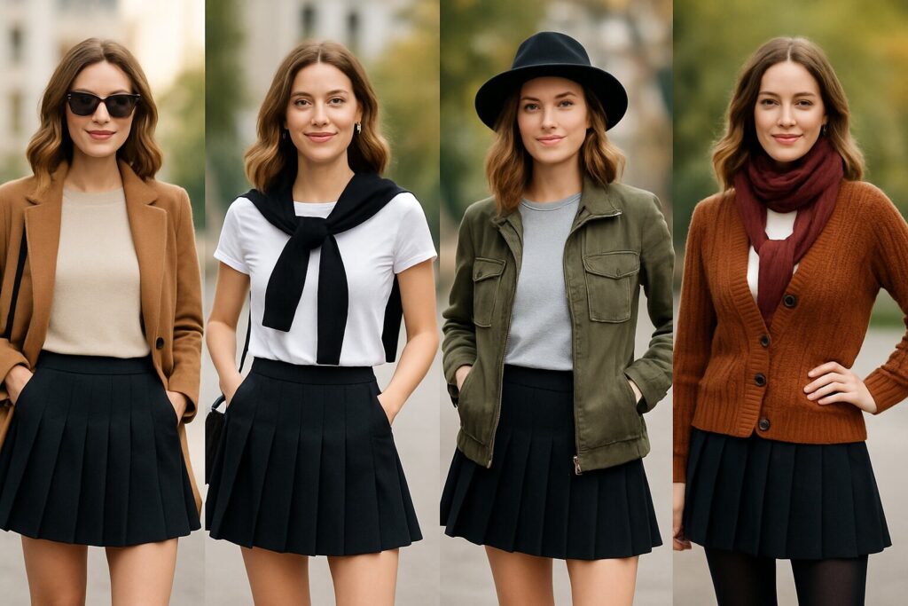 30+ Pleated Mini Skirt Outfit Ideas
