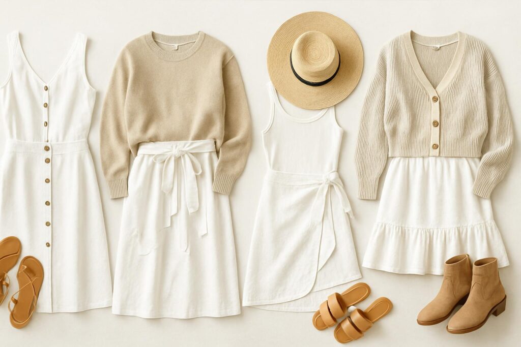 White Linen Skirt Outfit Ideas
