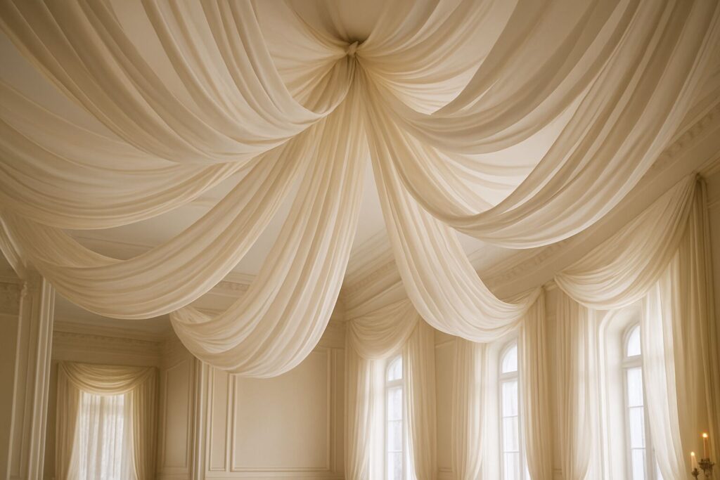 How to Drape Fabric from Ceiling
