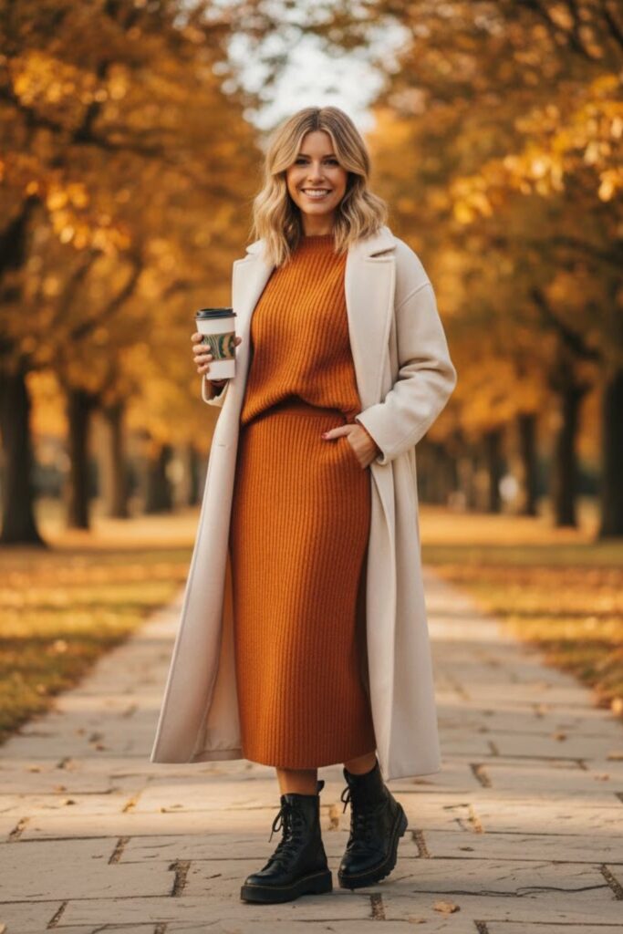 Knit Skirt with Matching Sweater