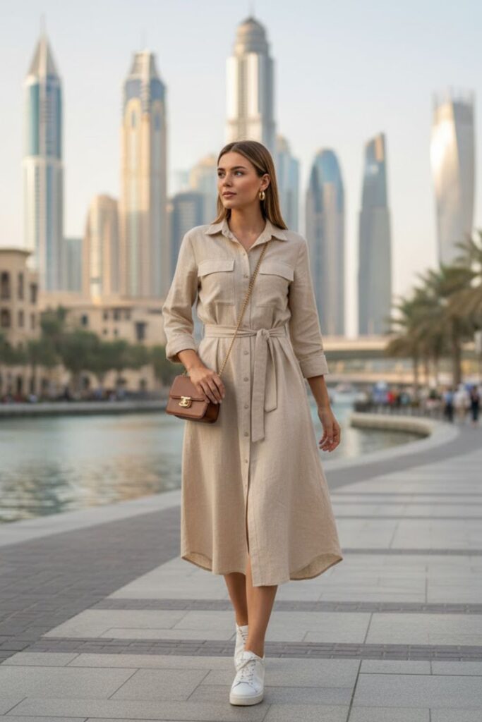 Shirt Dress with Belt