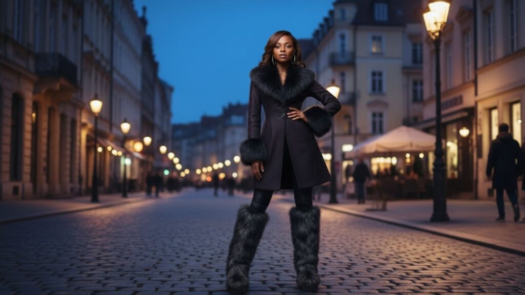 15 Fur Boots Outfit Ideas for Black Women