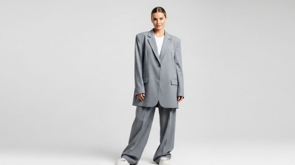 15 Grey Oversized Blazer Outfits
