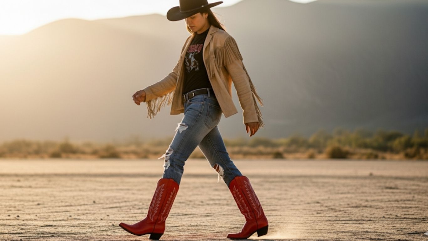 15+ Red Cowboy Boots Outfit Ideas to Elevate Your Style
