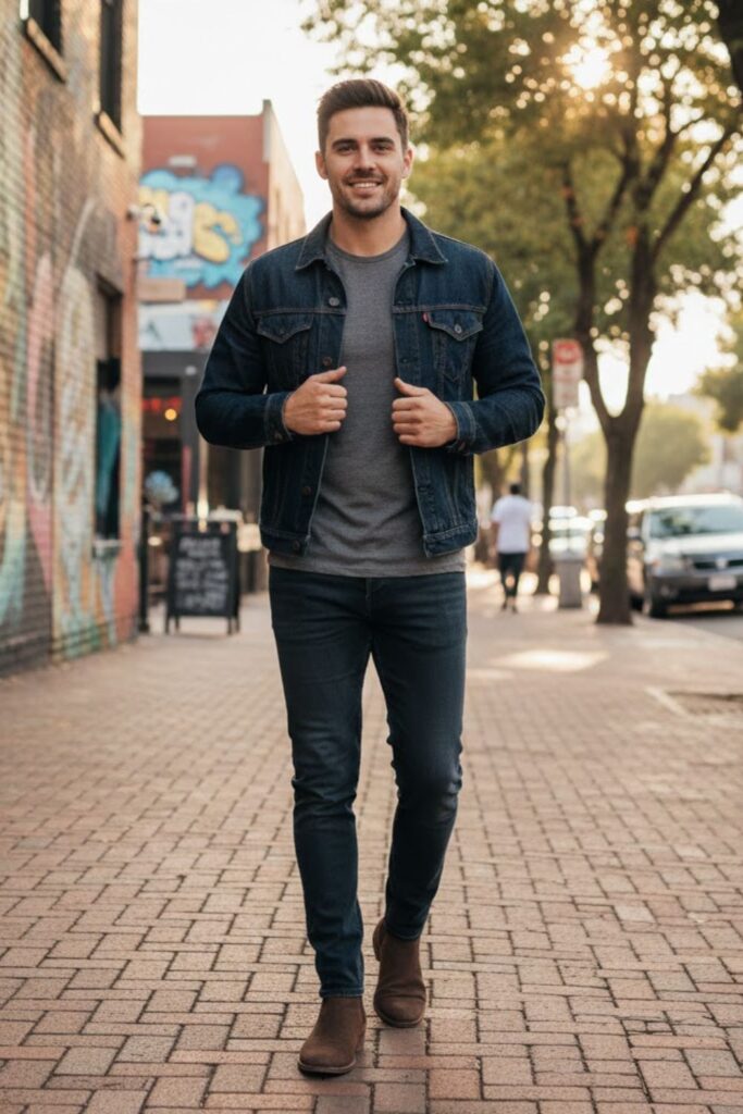 1. Chelsea Boots with Slim-Fit Jeans and a T-Shirt