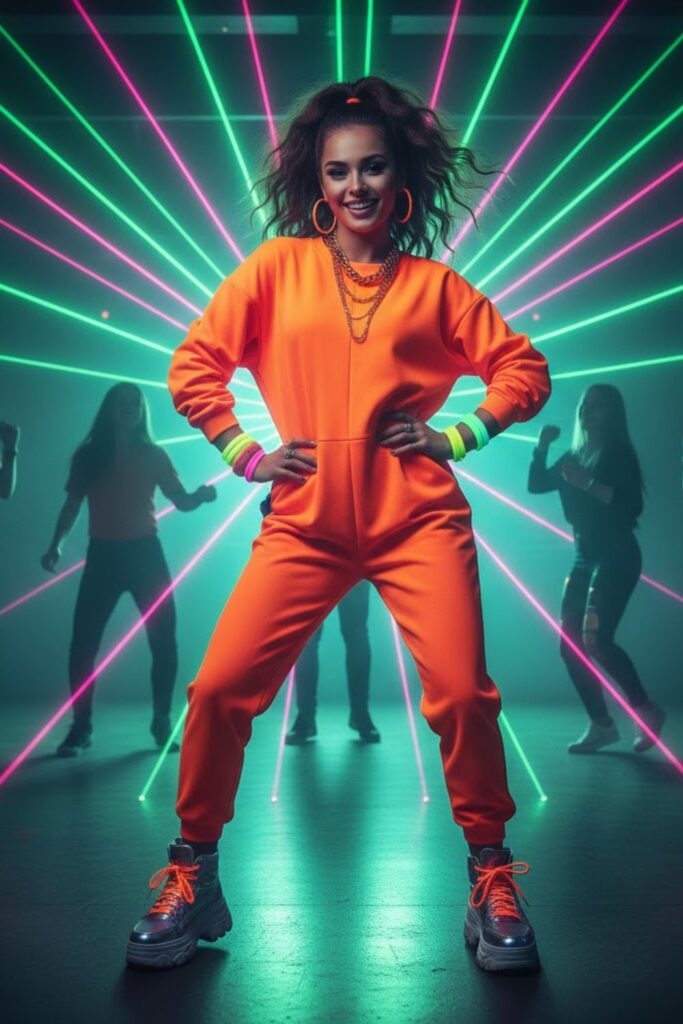 10. Neon Orange Jumpsuit