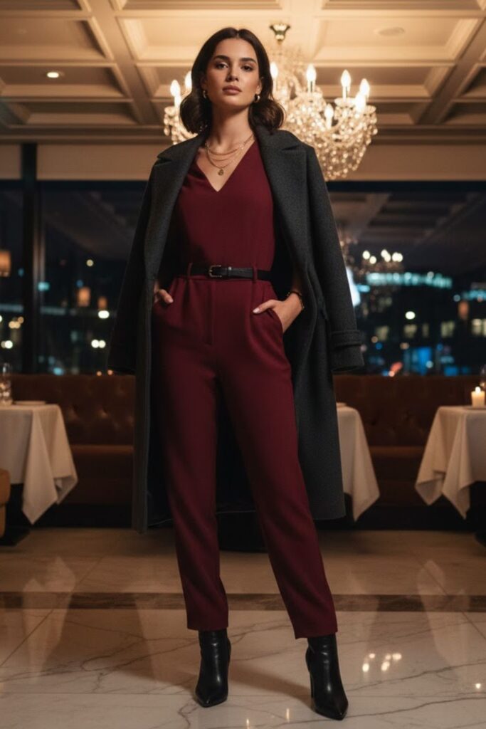 11. Tailored Jumpsuit with Coat