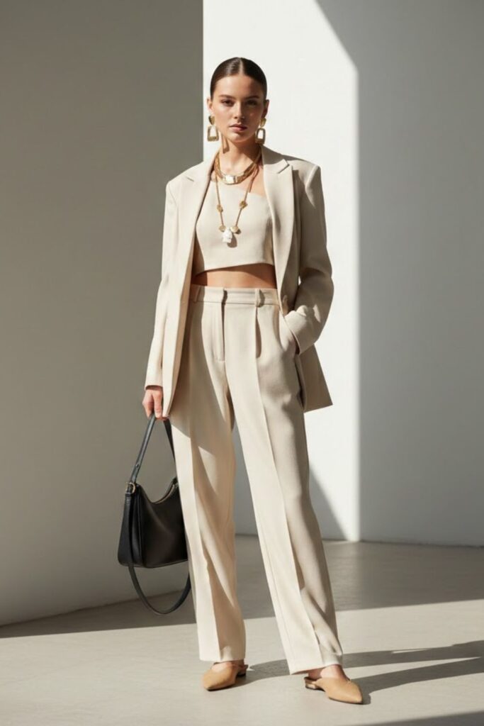 12. Minimalist Monochrome Look