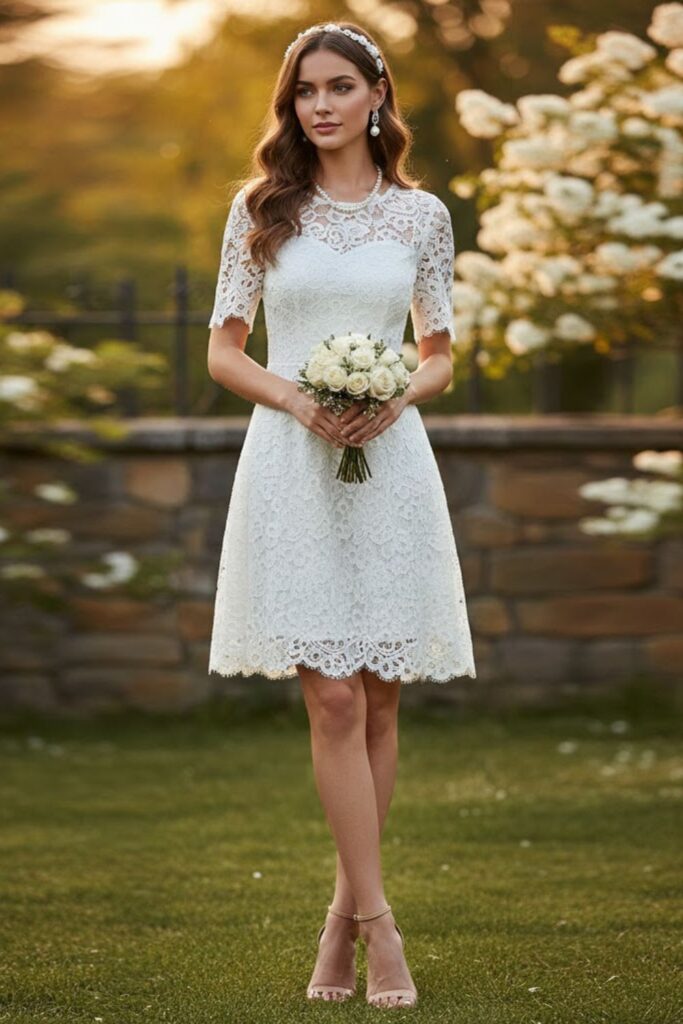 12. White Lace Dress