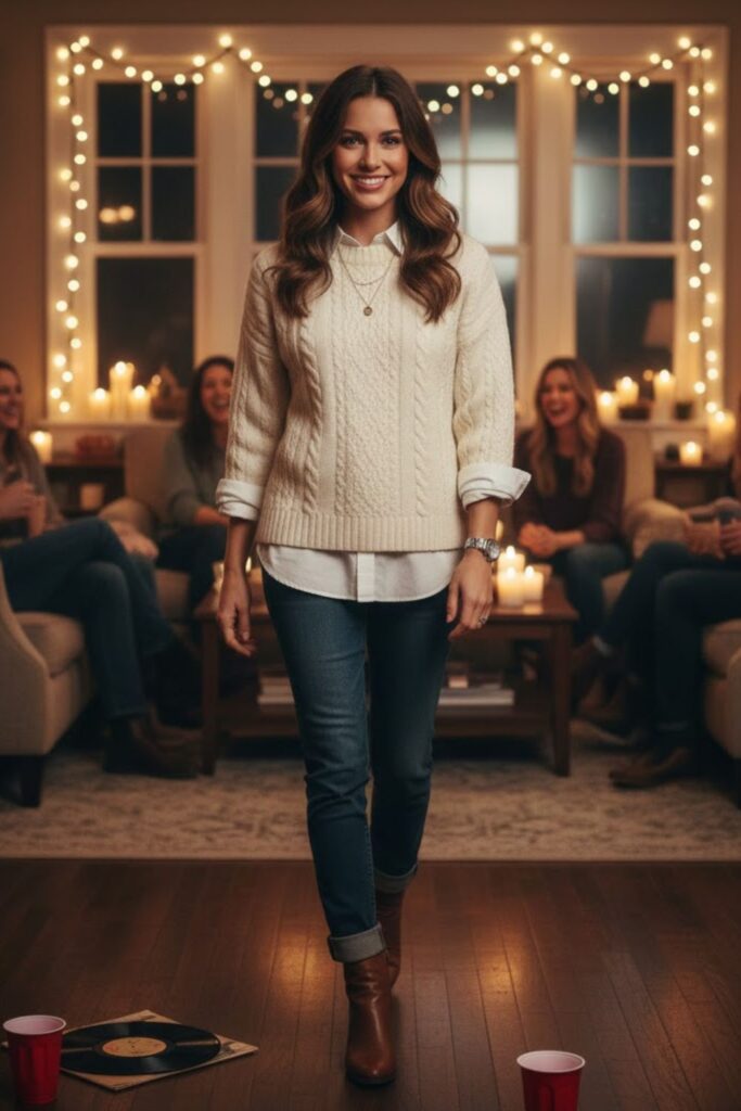 13. Sweater and Jeans Combo