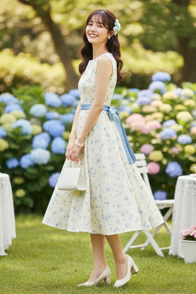 14. Fit-and-Flare Dress with Bow Details
