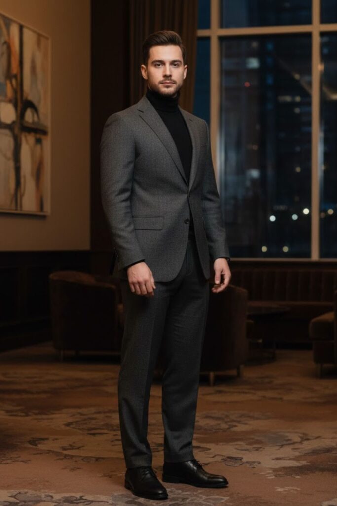 14. The Gray Flannel Suit with Turtleneck