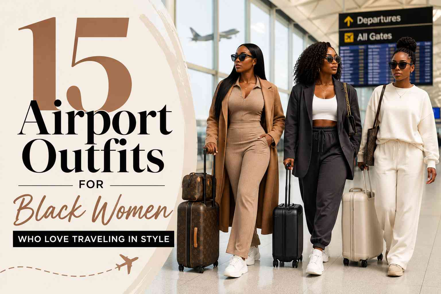 15 Airport Outfits for Black Women Who Love Traveling in Style