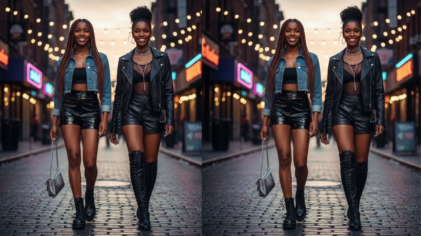 15 Chic and Edgy Leather Shorts Outfit Ideas for Black Women