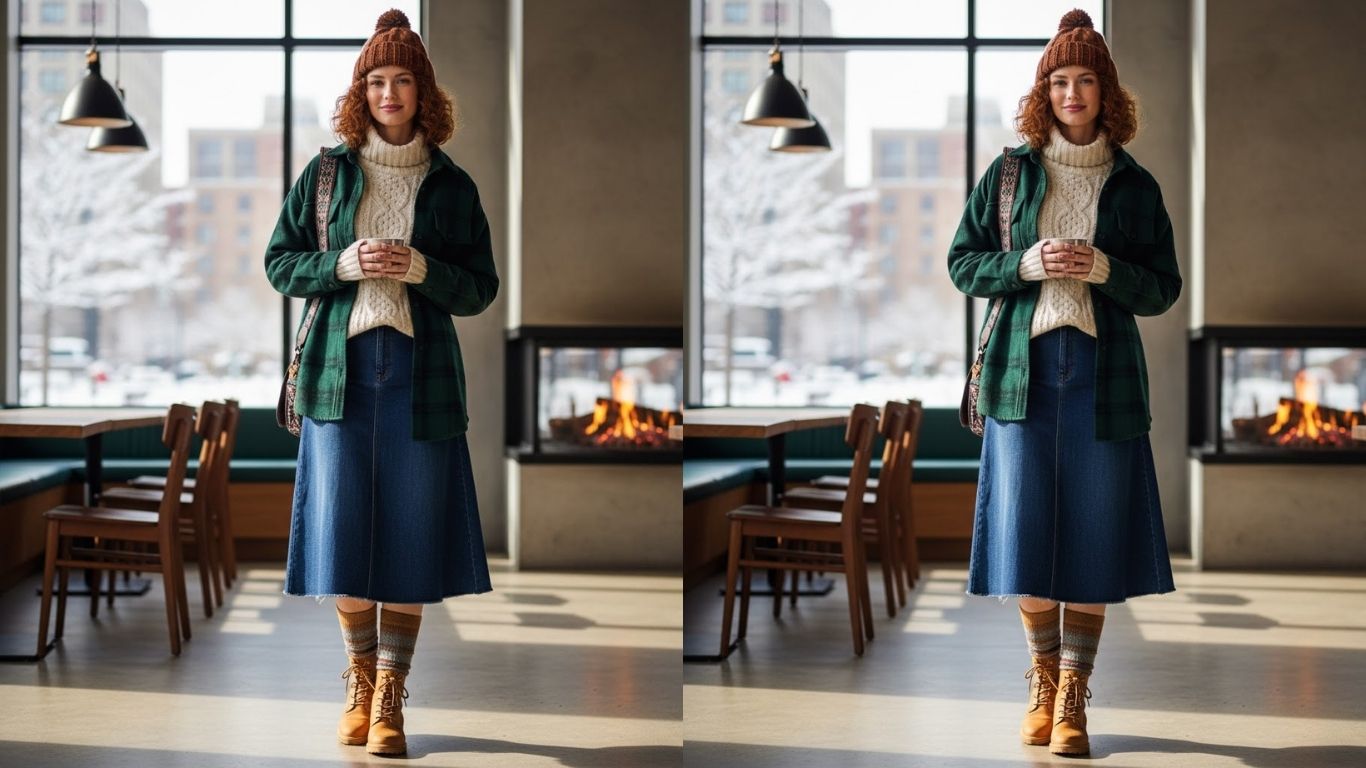 15 Denim Skirt Outfit Ideas for Winter: Timeless & Effortlessly Cool