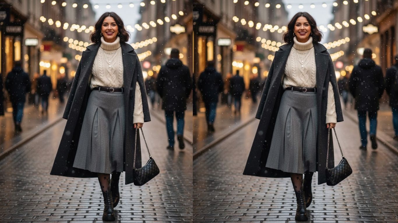 15 Grey Skirt Outfit Winter Ideas: Elegant, Cozy, and Effortlessly Stylish Looks
