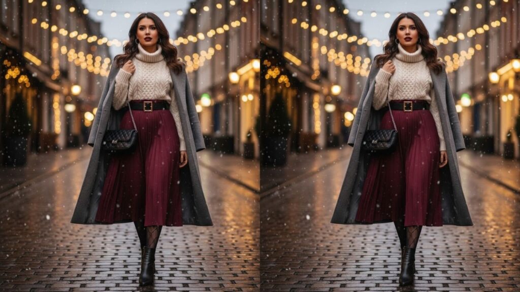 15 Midi Skirt Outfit Ideas for Winter